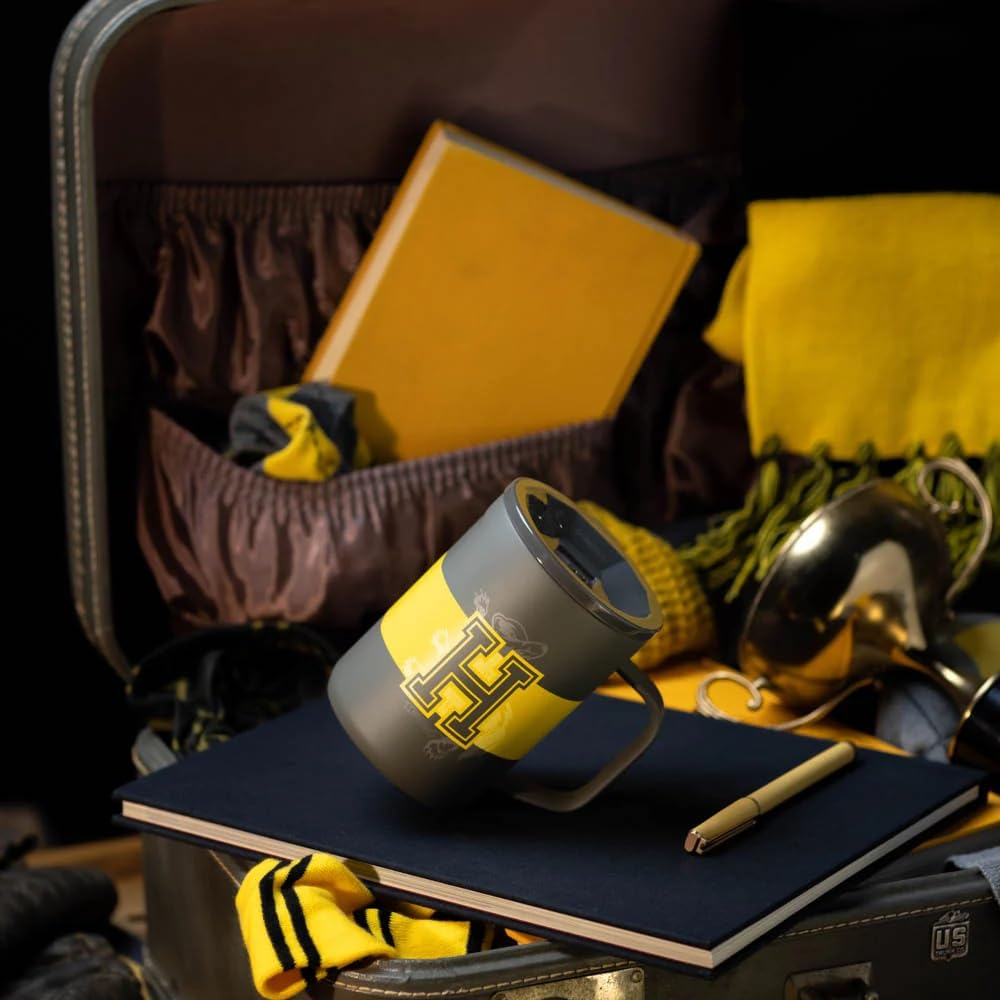 Taza Corkcicle Harry Potter 16 oz diseño Hufflepuff para aficionados.
