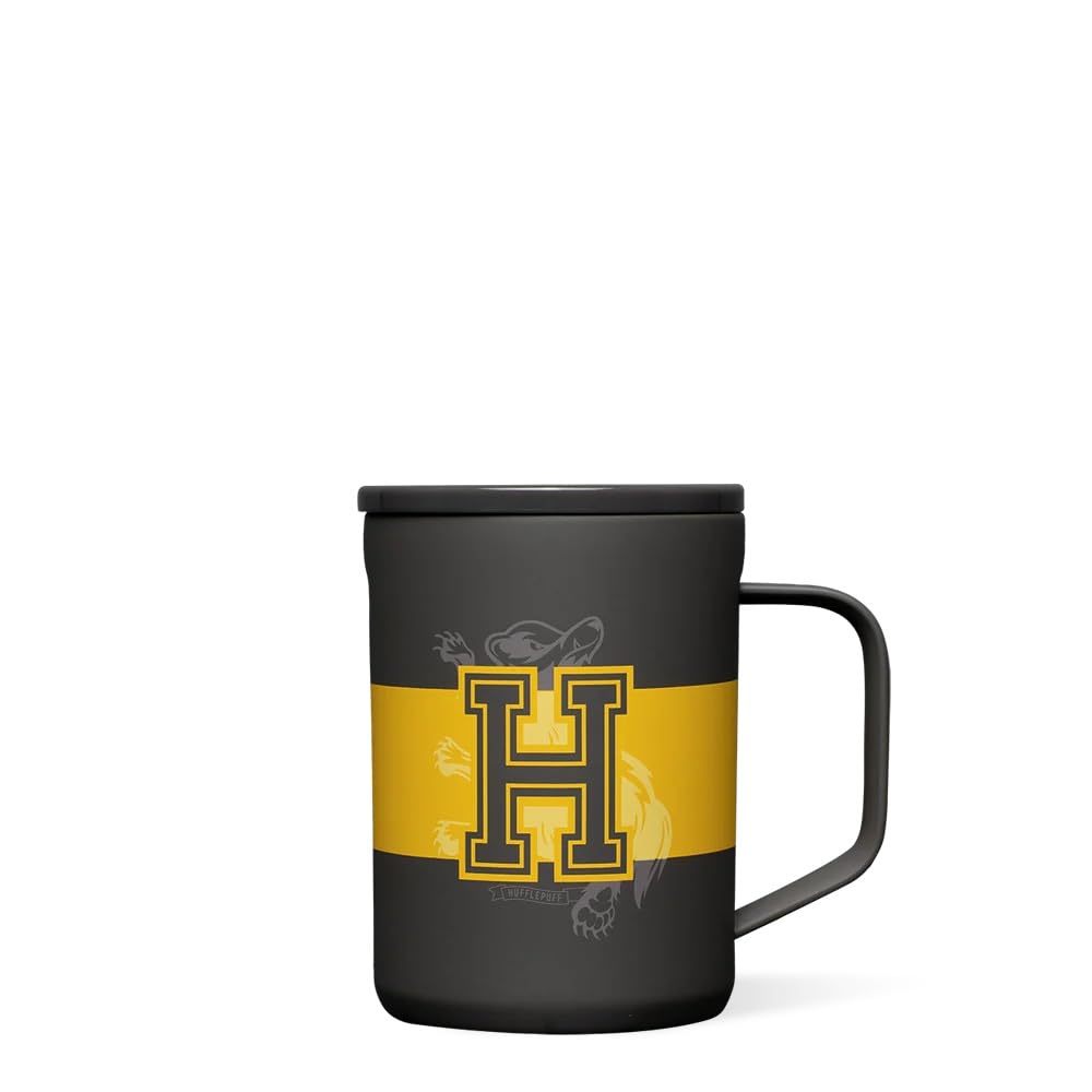 Taza Corkcicle Harry Potter 16 oz con tapa antideslizante para viajes seguros.