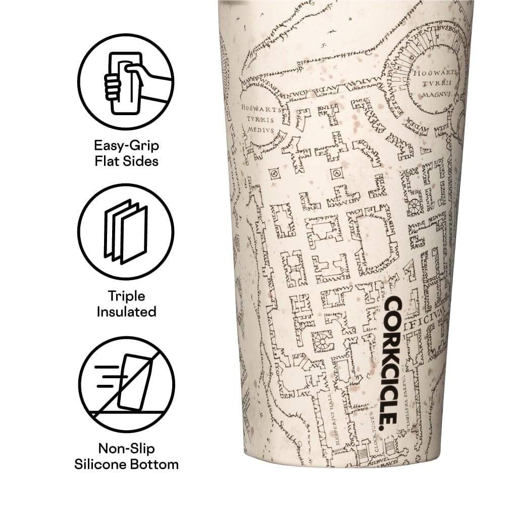 Tapa antifugas del Corkcicle Harry Potter Tumbler, ideal para viajes.