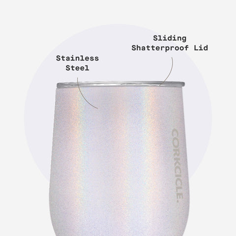Corkcicle Magia Unicornio: diseño cómodo para beber en movimiento.