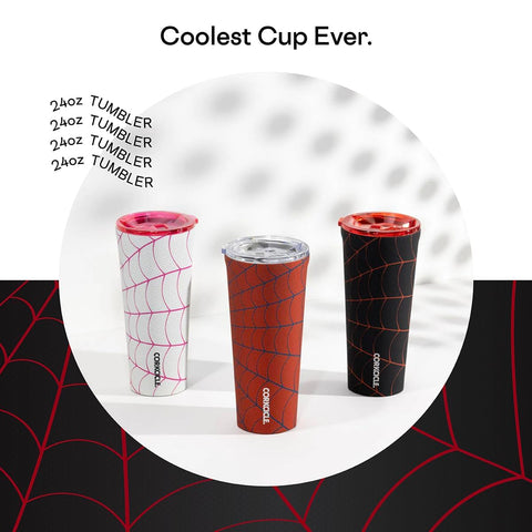 Base de silicona antideslizante en Corkcicle Marvel Tumbler para mayor estabilidad.