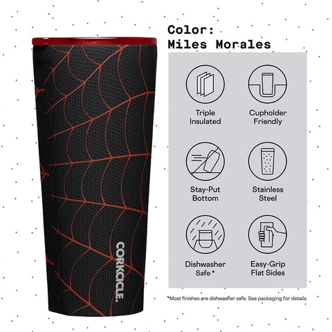 Capacidad de 24 onzas del Corkcicle Marvel Tumbler para bebidas largas.