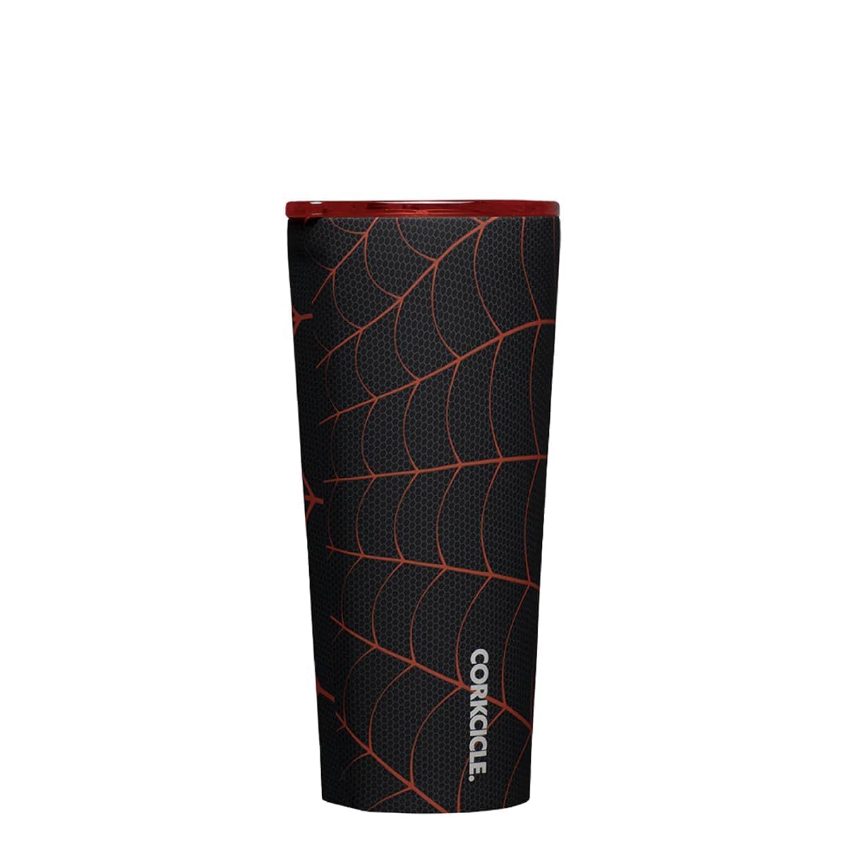 Corkcicle Marvel Tumbler Miles Morales frenta, diseño ergonómico para uso diario.
