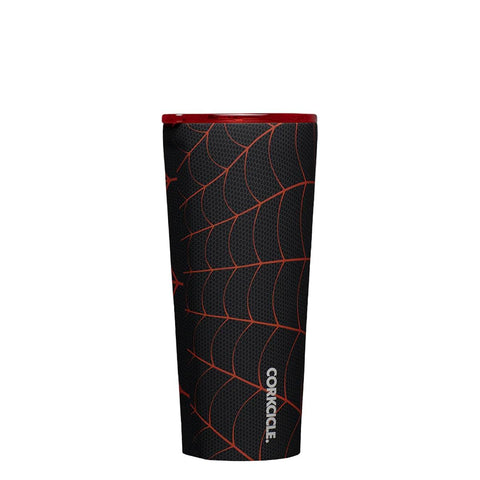 Corkcicle Marvel Tumbler Miles Morales frenta, diseño ergonómico para uso diario.