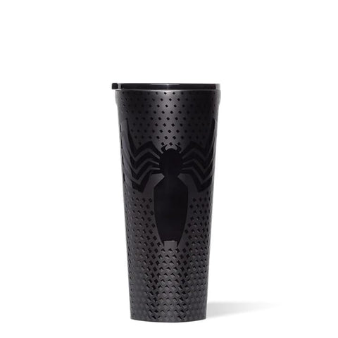 Corkcicle Marvel Tumbler Venom, vista frontal: mantiene bebidas frías por más tiempo.
