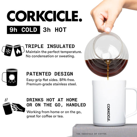 Corkcicle Origins Vaso de viaje ideal para viajes, coche o campamento.