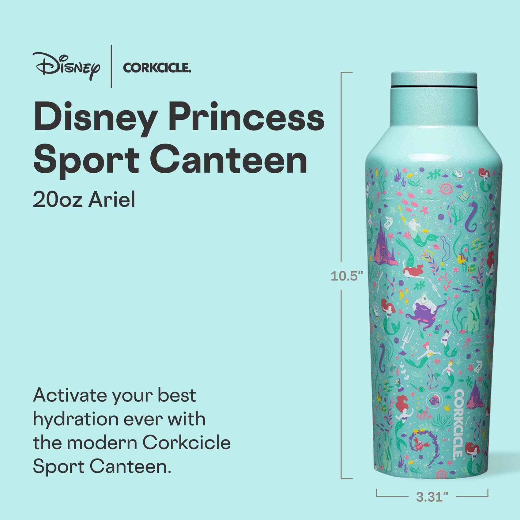 Corkcicle Ariel, diseño de princesa para colección y uso diario