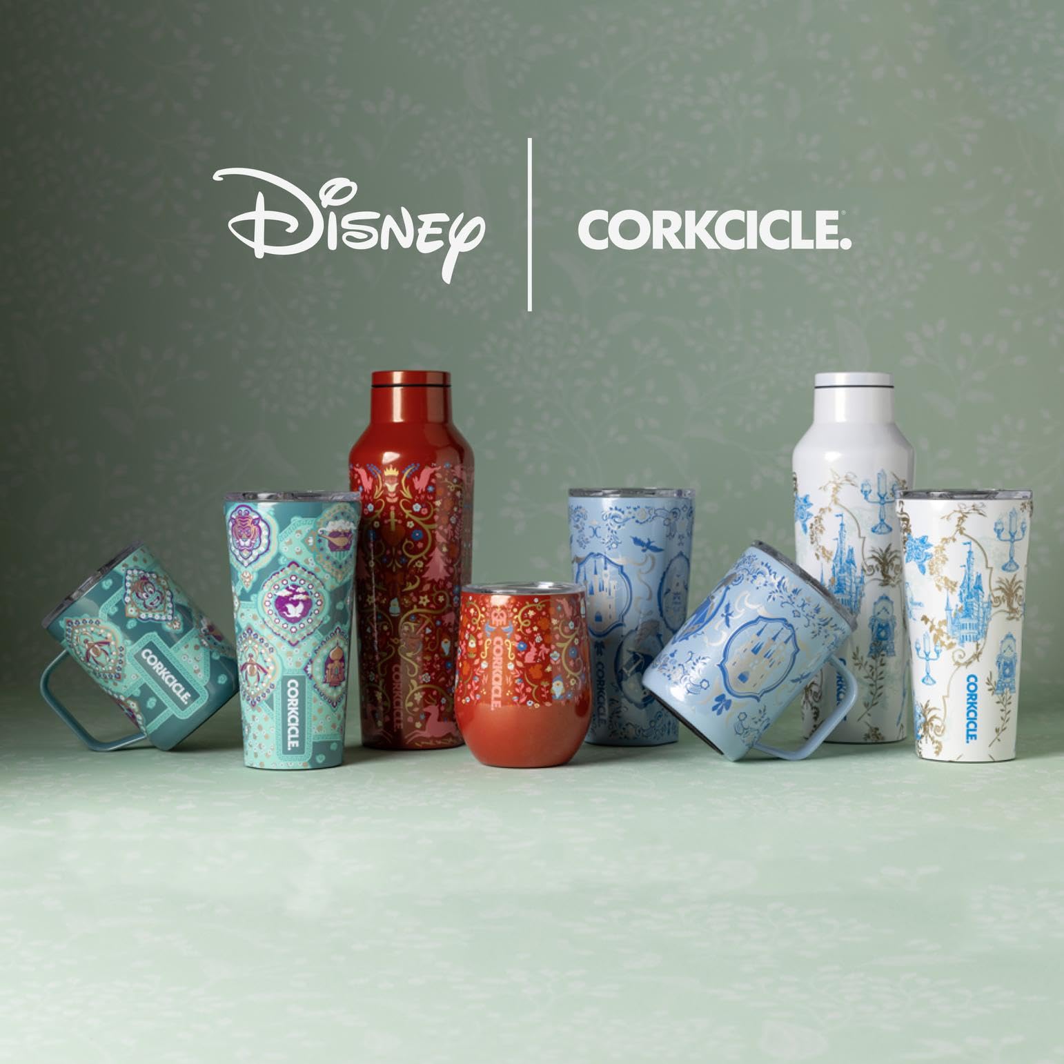 Corkcicle Princesa Disney Bella, detalle de diseño colorido y reconocible