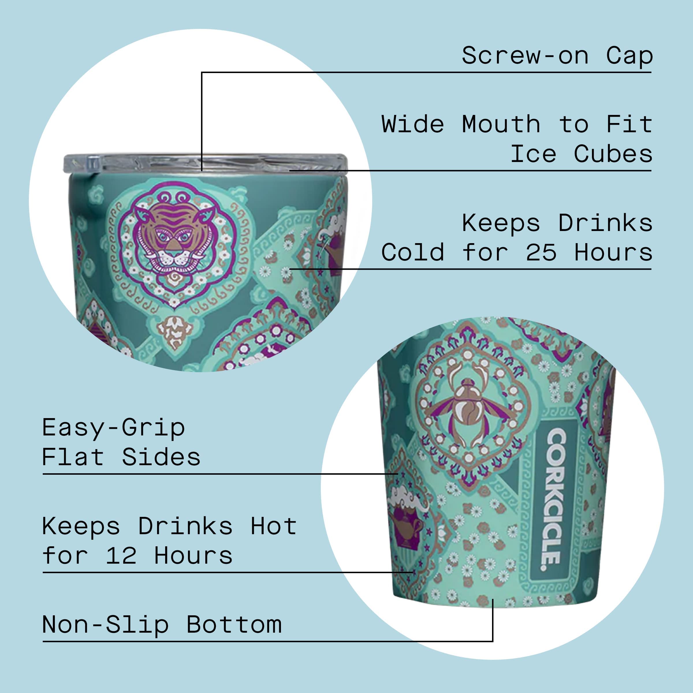 Corkcicle Princesa Jasmine Libre de BPA, seguro para consumo