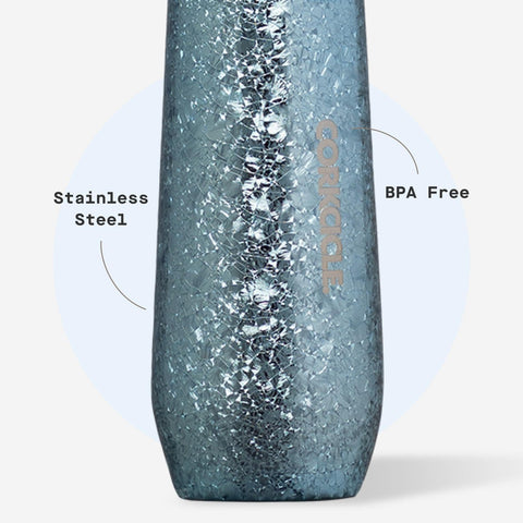 Corkcicle Flauta sin tallo, acero inoxidable duradero, ideal para piscina y terraza.