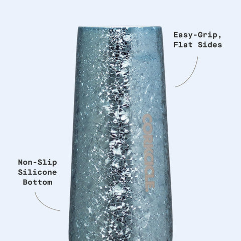 Corkcicle Flauta sin tallo, apta para lavavajillas, limpieza rápida y sencilla.