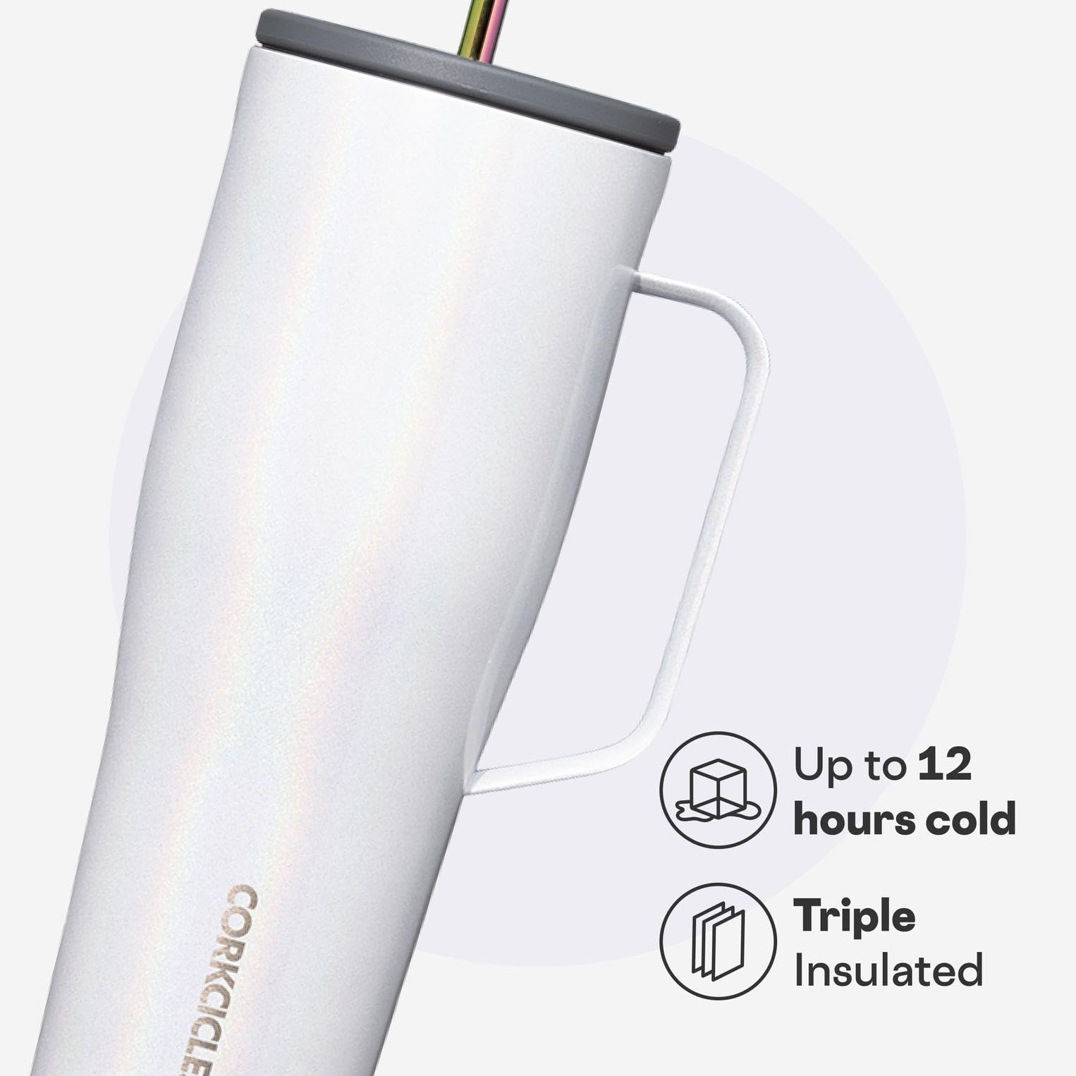 Corkcicle Tapa anti-derrame para viajes y traslados limpios.