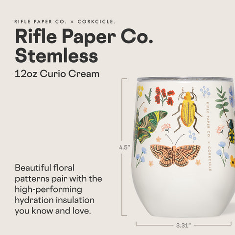 Tapa transparente de Corkcicle Curio Cream para mantener la bebida cubierta.