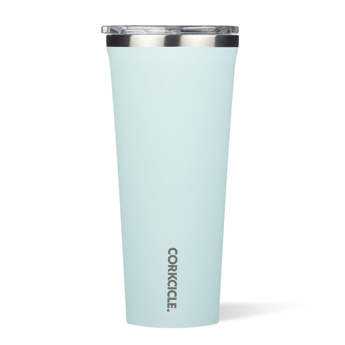 Corkcicle Classic Tumbler azul brillo, mantiene bebidas frías por más tiempo.