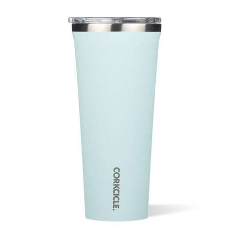 Corkcicle Classic Tumbler azul brillo, mantiene bebidas frías por más tiempo.