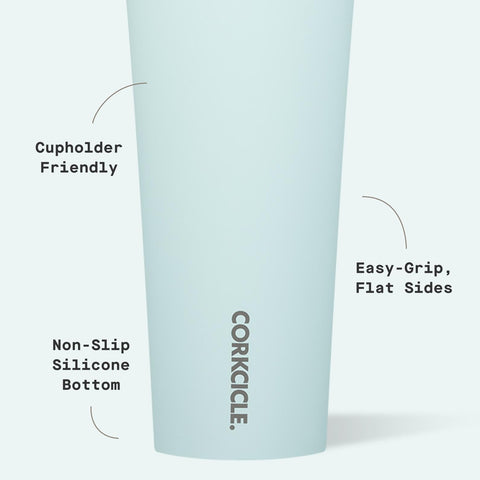 Corkcicle Classic Tumbler tapa resistente, evita derrames durante el día.