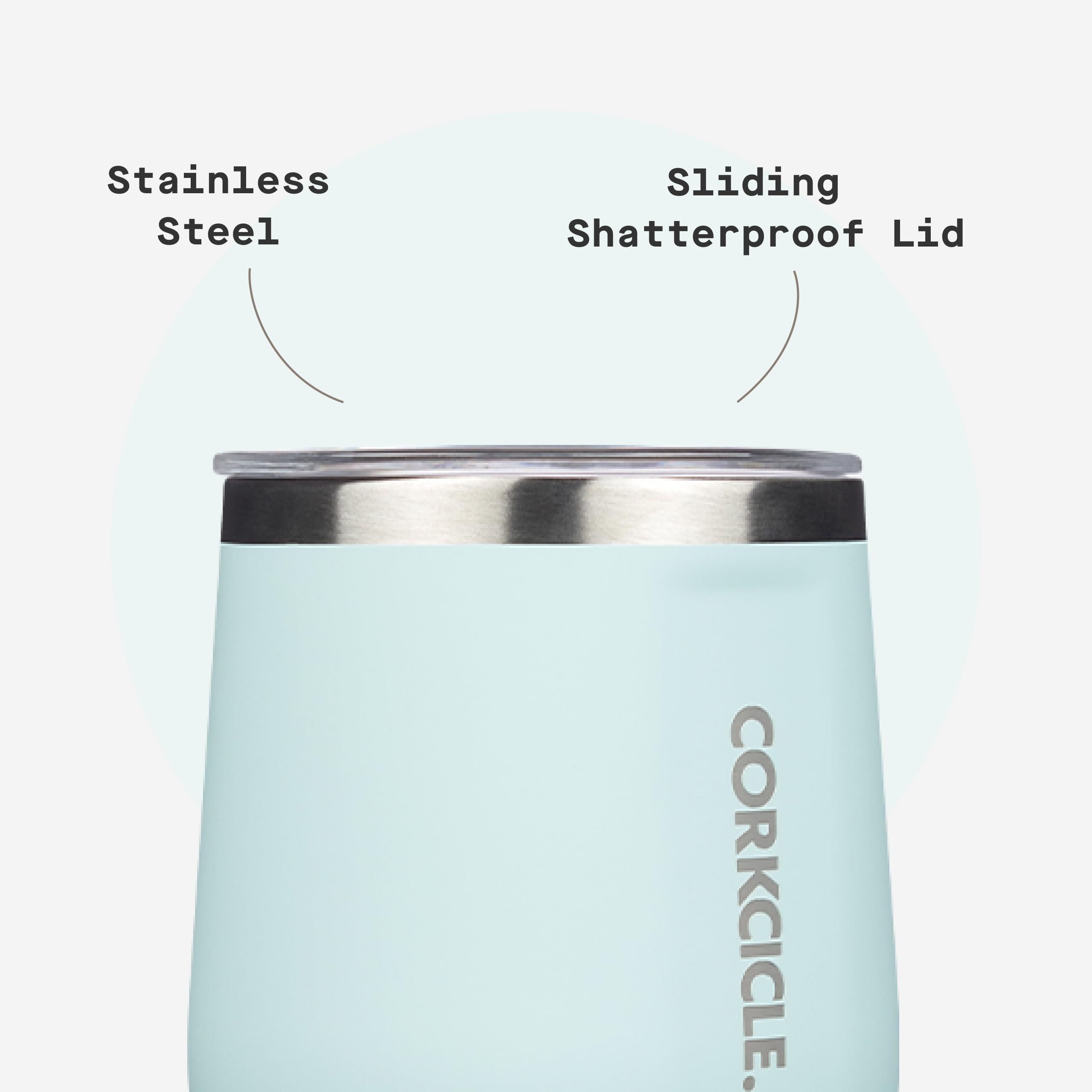 Corkcicle Stemless 12 oz regalo veraniego para disfrutar al aire libre.