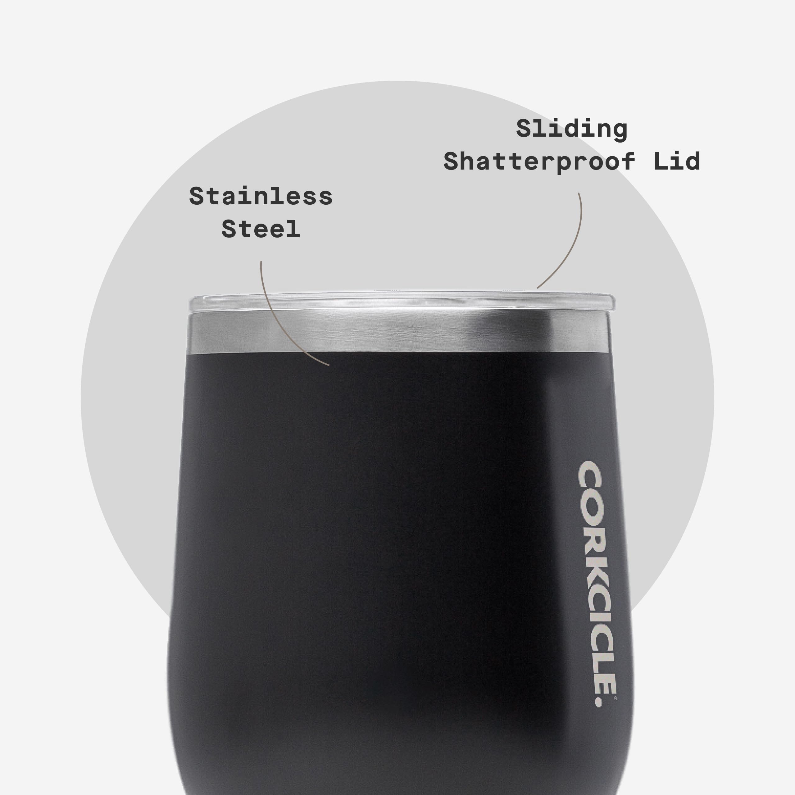 Ideal para picnic de verano con Corkcicle vaso sin tallo.