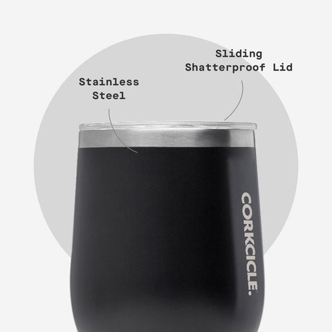 Ideal para picnic de verano con Corkcicle vaso sin tallo.