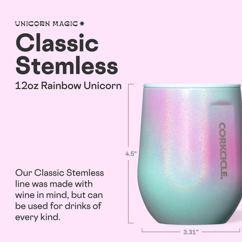 Corkcicle vaso con agarre plano ergonómico para beber cómodo.