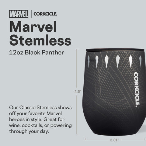 Vaso Corkcicle insulado de acero con detalle lateral para un agarre seguro.