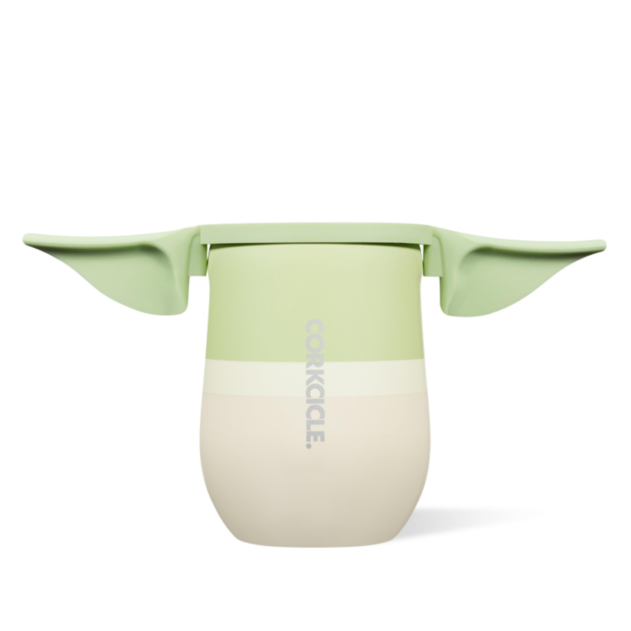 Vaso Corkcicle sin tallo de 12 oz mantiene bebidas frías para días calurosos.