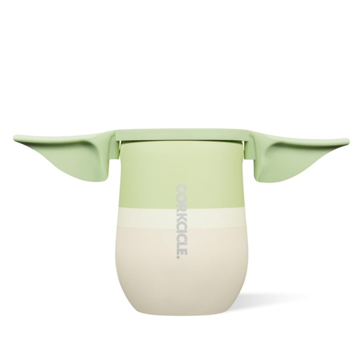 Vaso Corkcicle sin tallo de 12 oz mantiene bebidas frías para días calurosos.