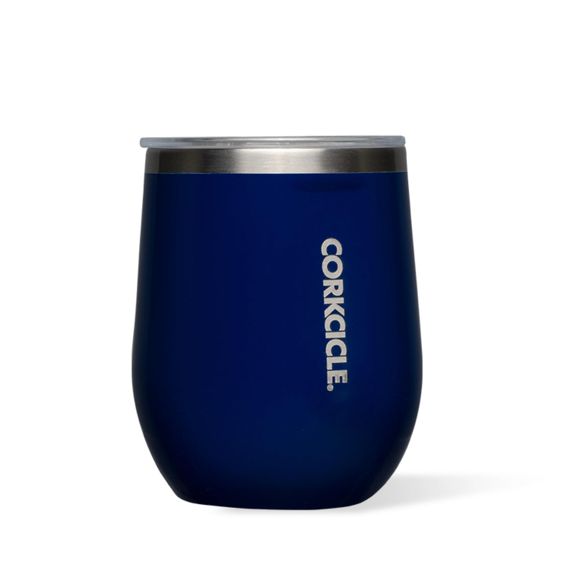 Corkcicle Vaso sin tallo 12 oz mantiene frío hasta 6 horas, ideal para exterior.