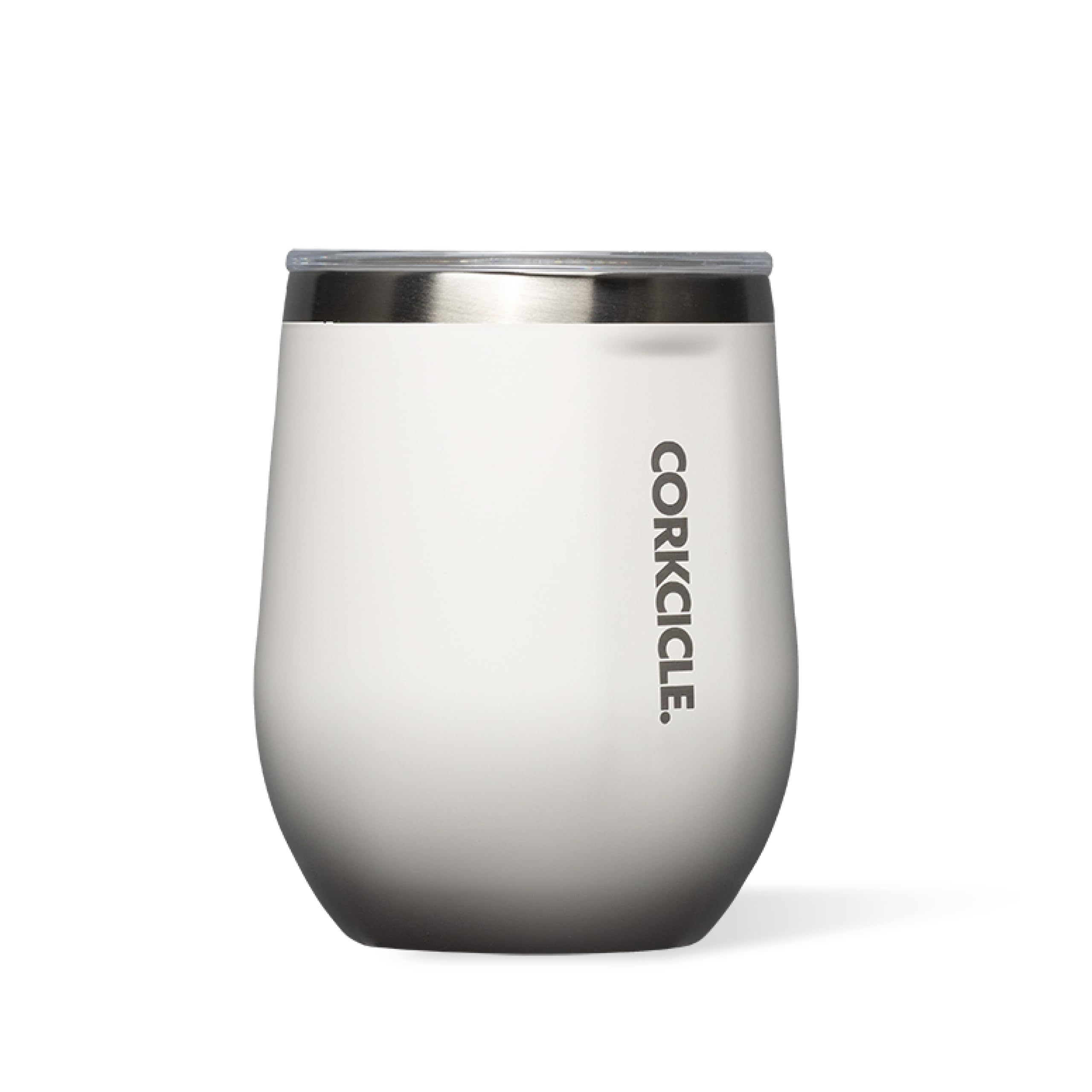 Vaso Corkcicle sin tallo 12 oz, diseño elegante que mantiene las bebidas frías.