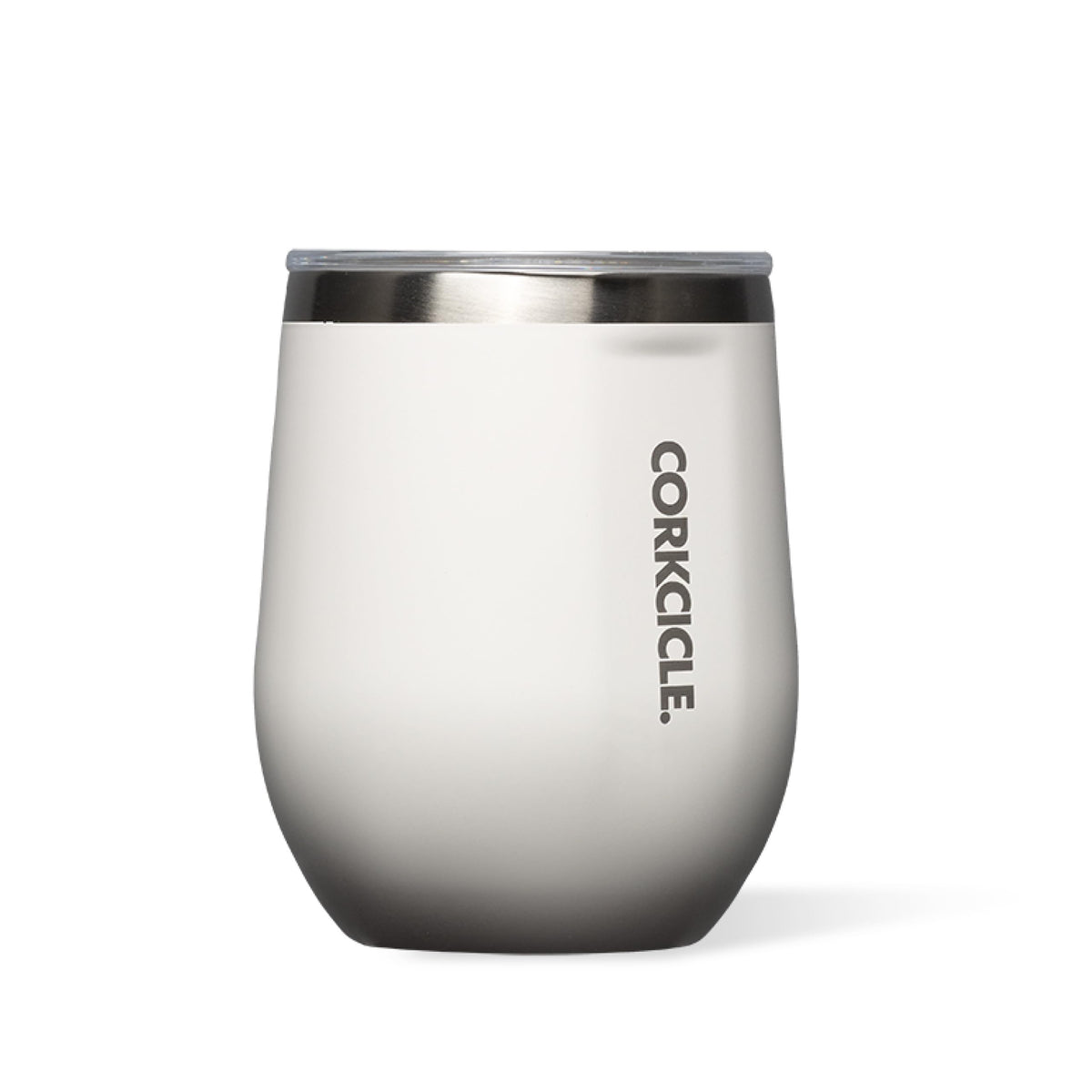 Vaso Corkcicle sin tallo 12 oz, diseño elegante que mantiene las bebidas frías.