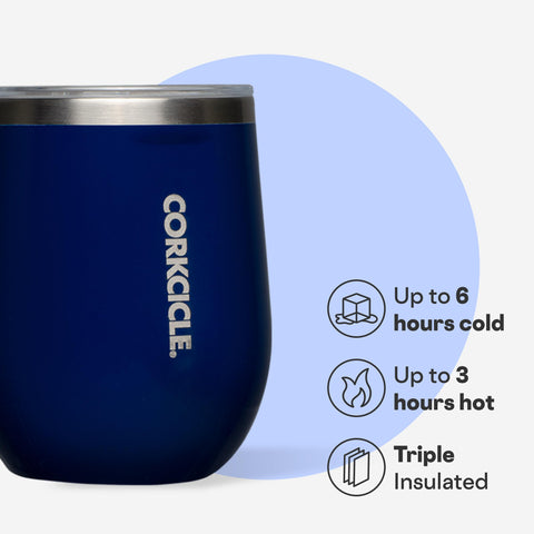 Corkcicle Vaso sin tallo con agarre cómodo, perfecto para llevar contigo.