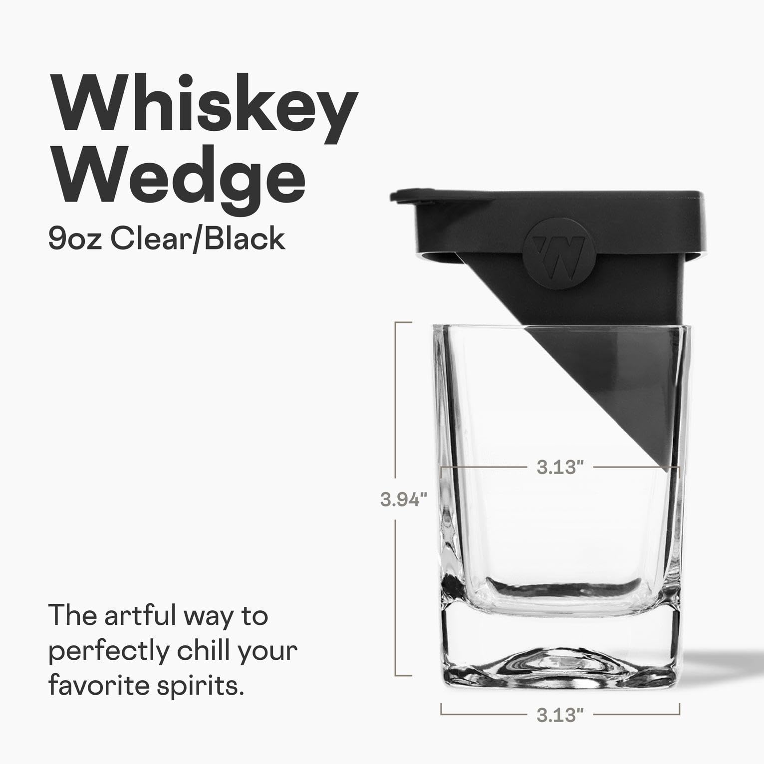 Corkcicle Whiskey Wedge vaso estilo clásico para beber con elegancia.