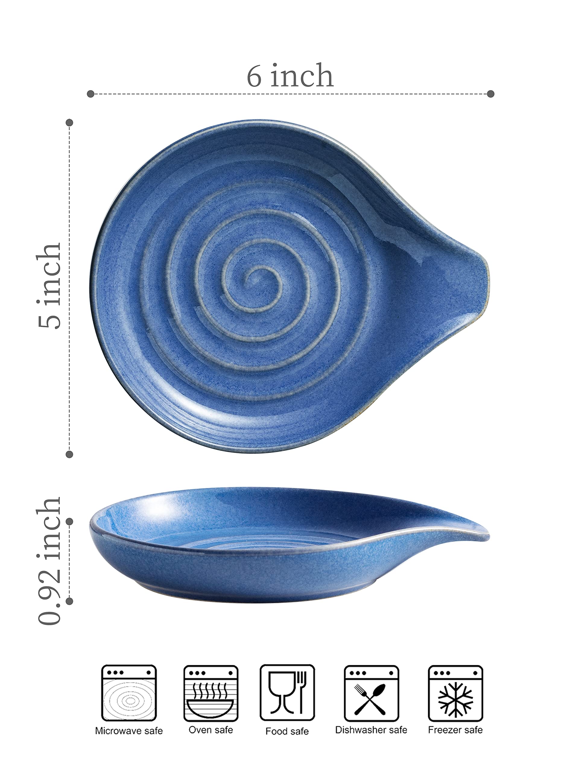 Cormomu base antideslizante en reposacucharas azul para evitar deslizamientos.