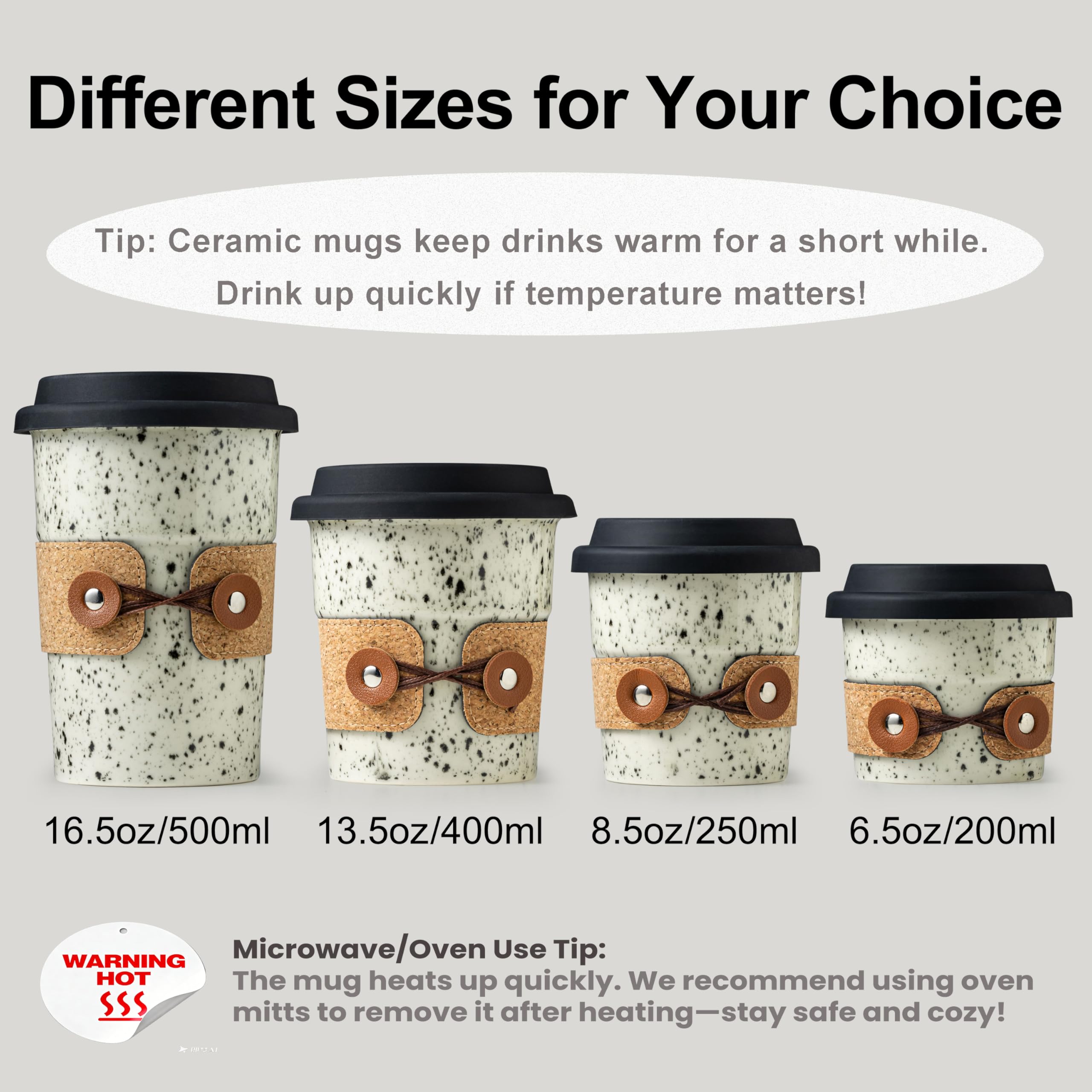 Cormomu Capacidad 250 ml, tamaño perfecto para latte o té en ruta