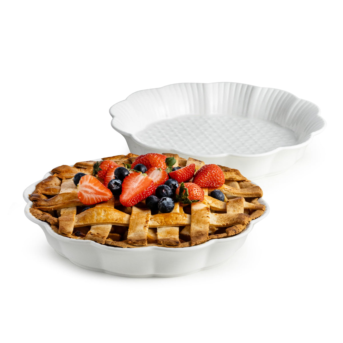 Cormomu pie pan de 9 pulgadas en cerámica, ideal para hornear tartas de forma uniforme.