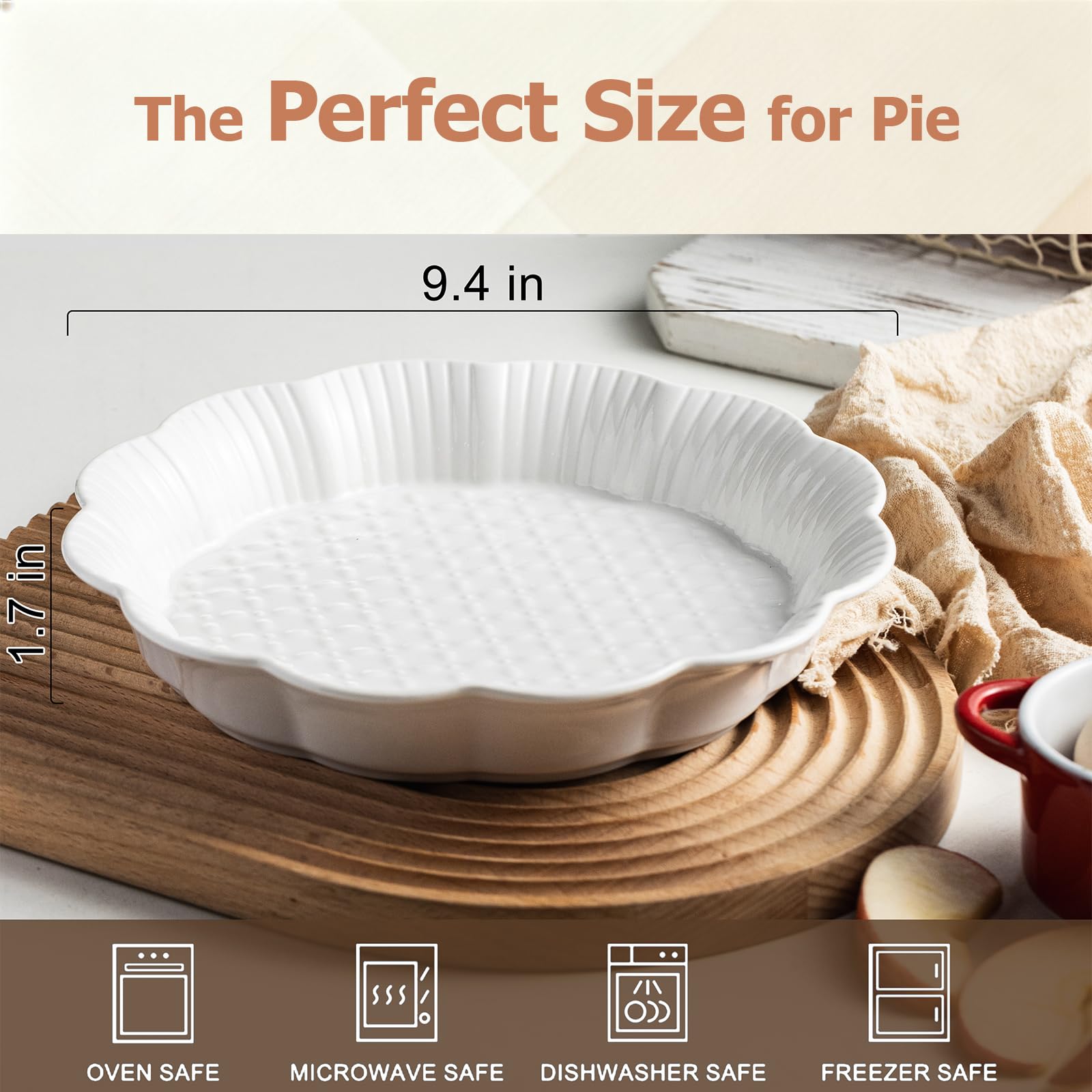 Cormomu pie pan resistente al calor, apto para horneados de alta temperatura.