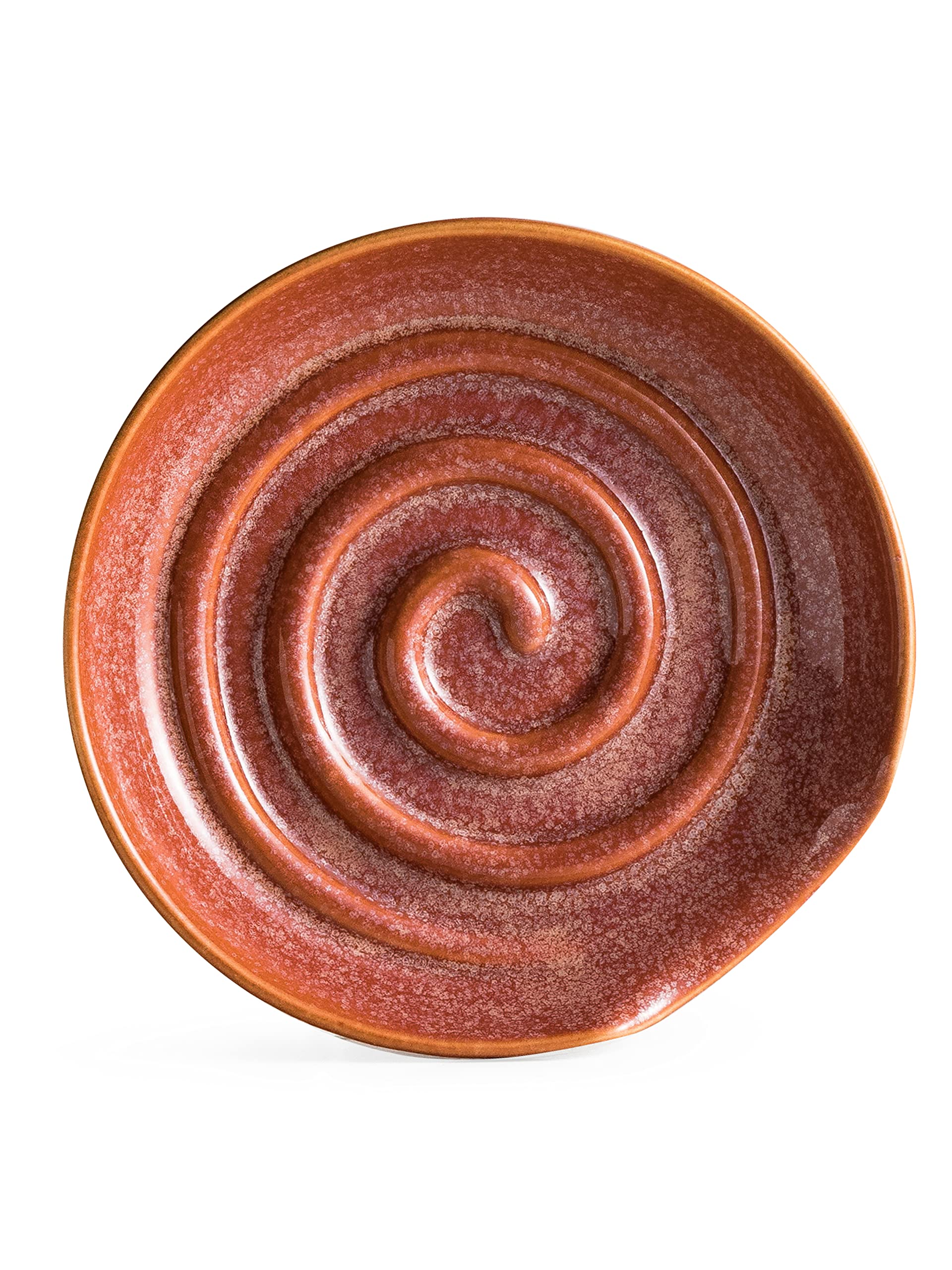 Cormomu porta-cucharas cerámico con diseño espiral, toque artístico para cocina.
