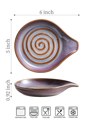 Cormomu reposapalos cerámica color violeta aporta estilo práctico a la encimera