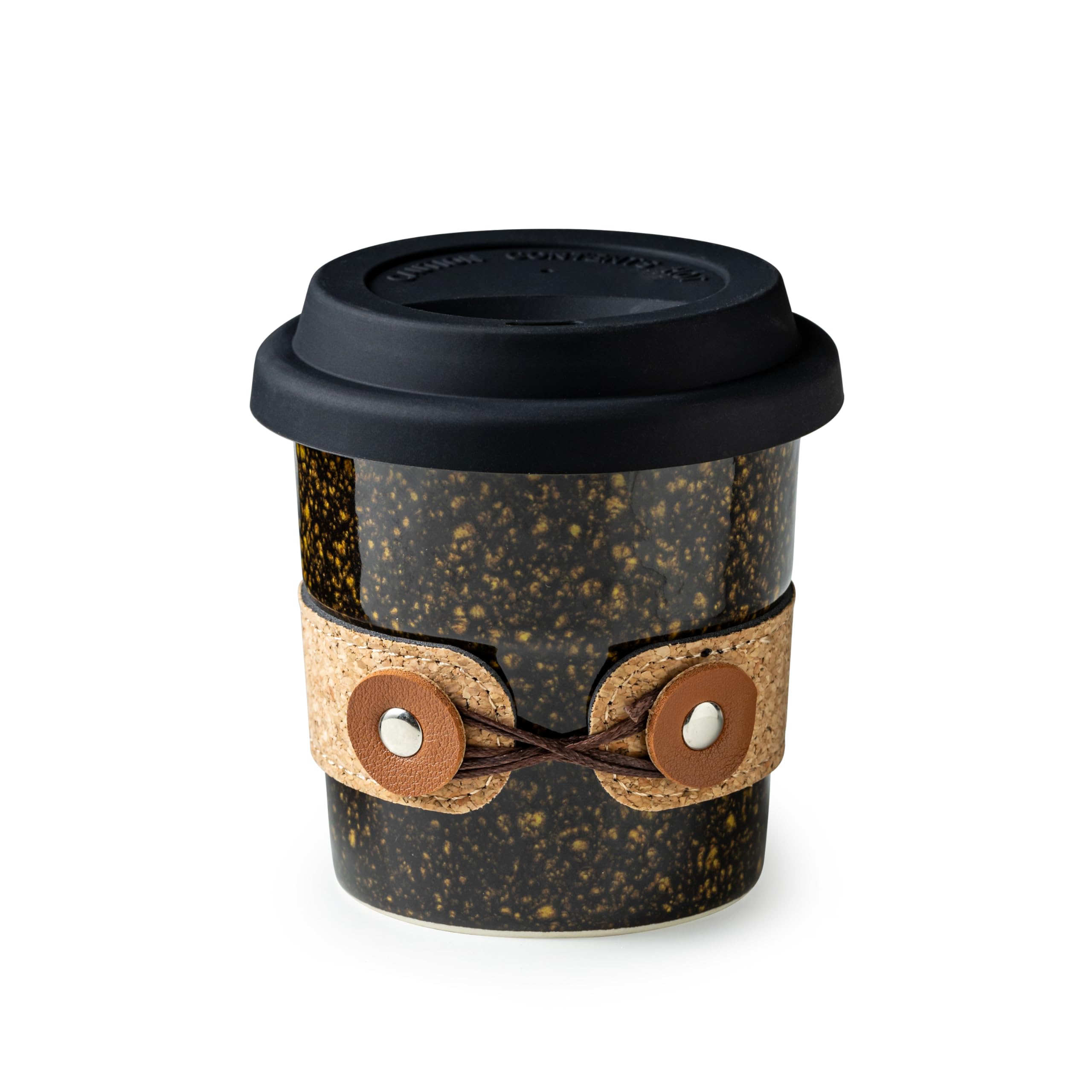 Cormomu Taza Café Cerámica con Tapa: portátil y a prueba de derrames para viajes.