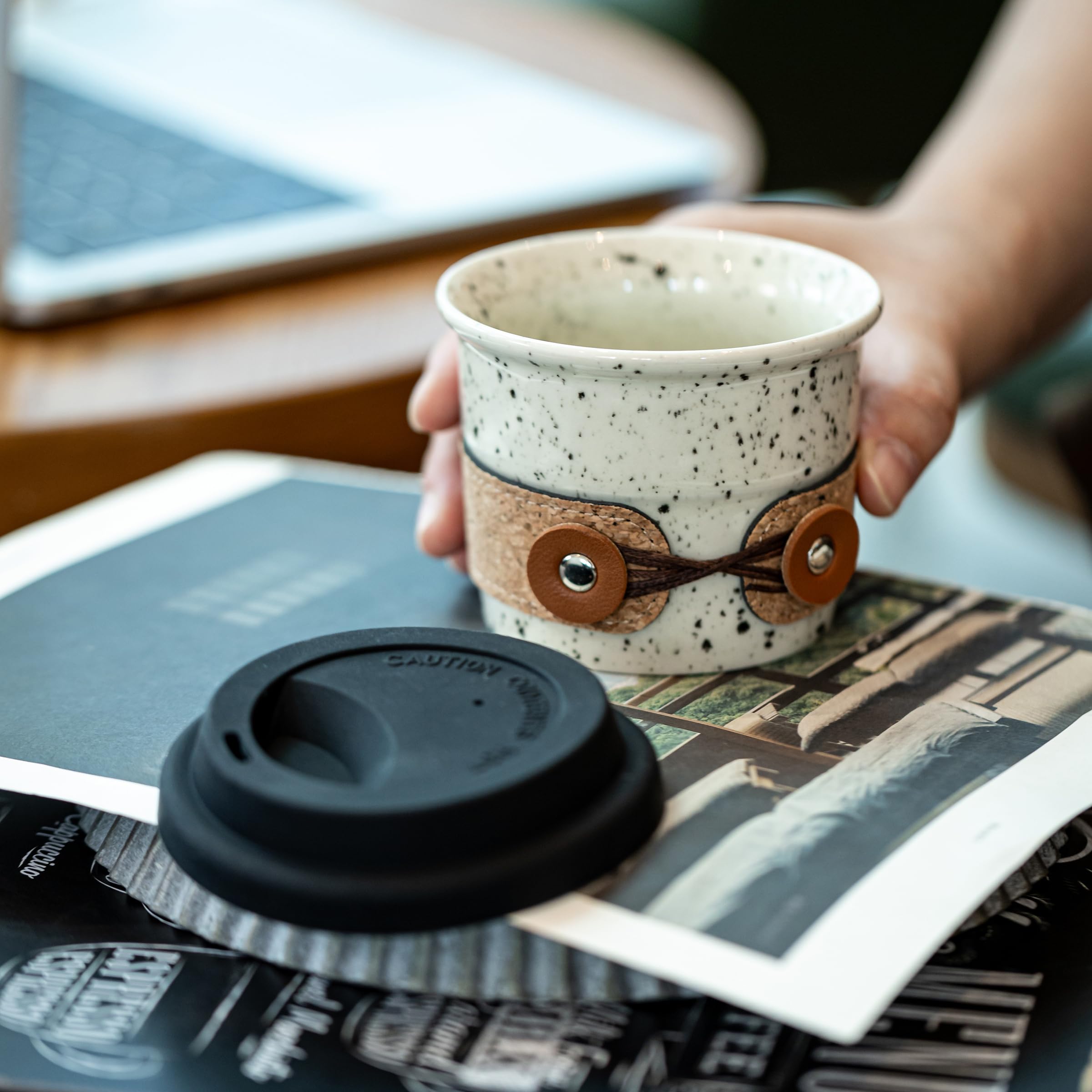Cormomu Taza cerámica apta para microondas y lavavajillas