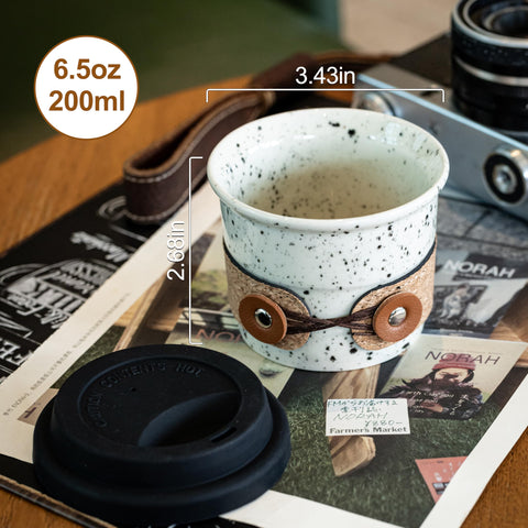 Cormomu Taza de café portátil de 200 ml, ideal para llevar en cualquier viaje