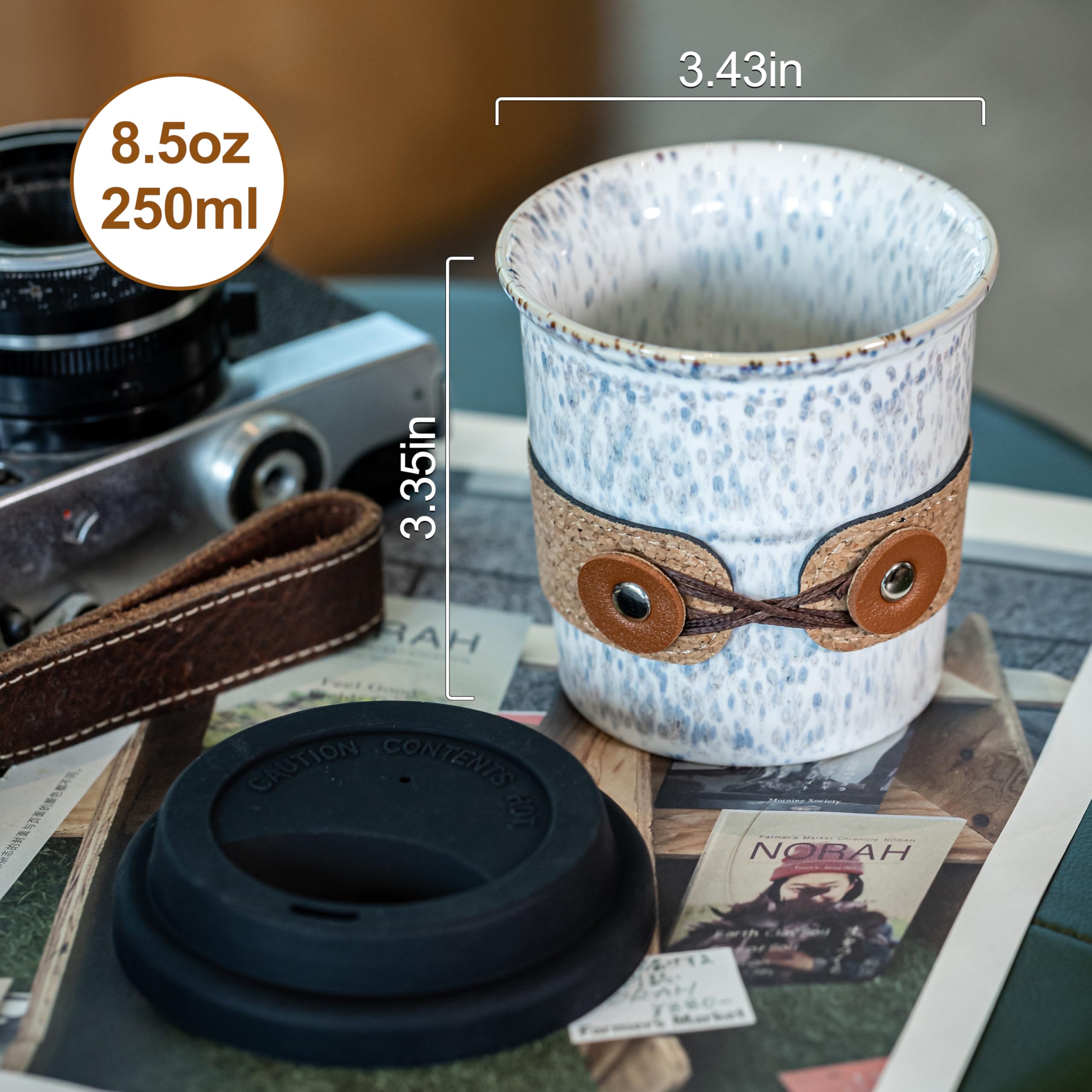 Interior vidriado de la taza Cormomu, evita olores y manchas