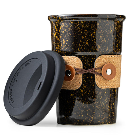 Cormomu Taza de viaje con tapa para bebidas sin derrames durante el viaje.