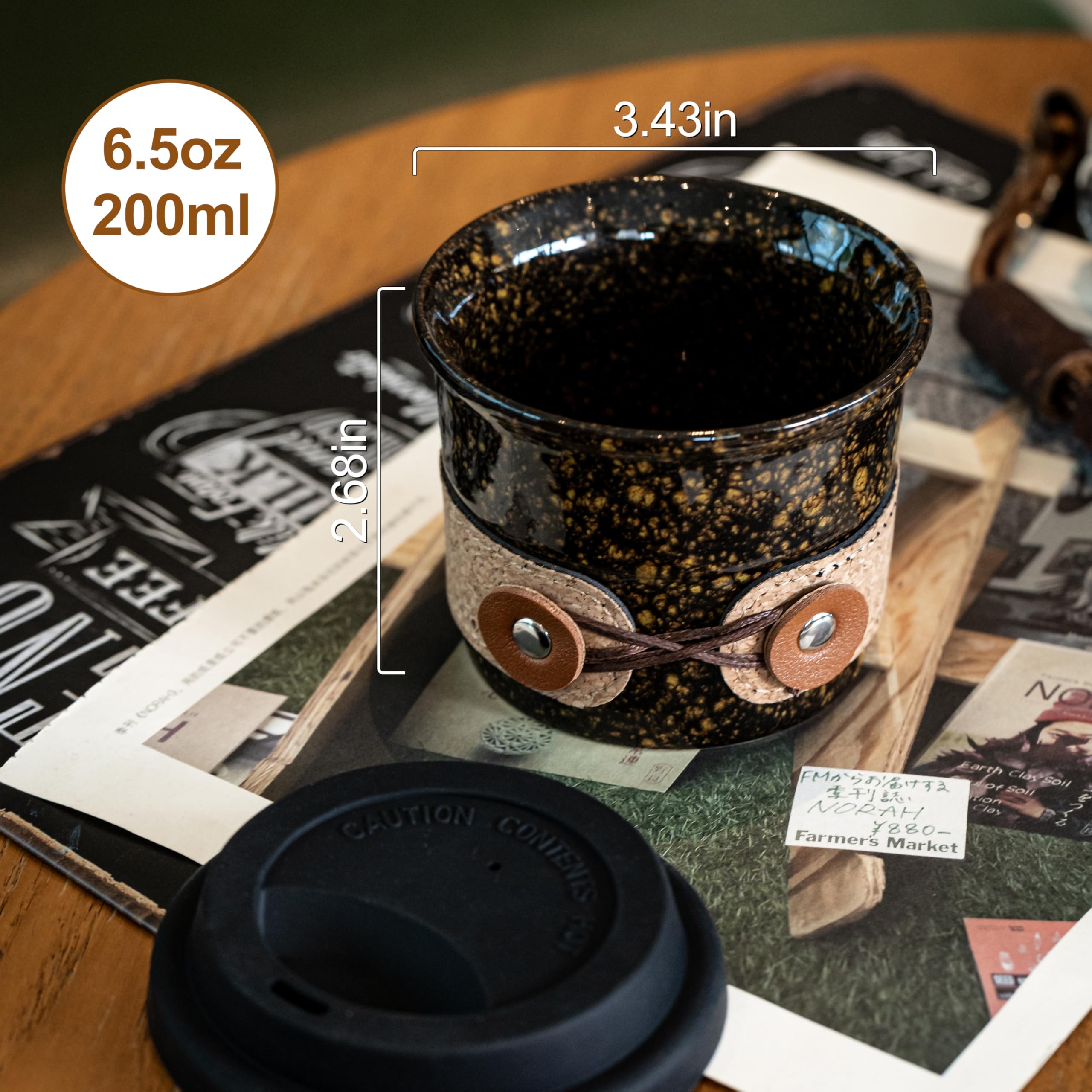 Cormomu vaso cerámico conserva sabor natural para café y té
