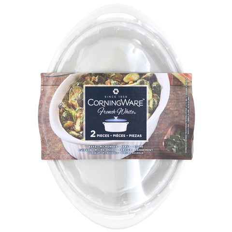 Tapa de vidrio transparente de CorningWare Blanco Francés para vigilar cocción.