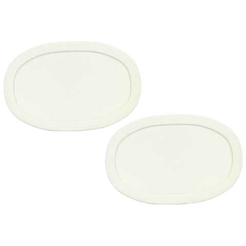 Corningware F-15-PC: tapa de forma oval blanca, juego de 2, ideal para porciones.