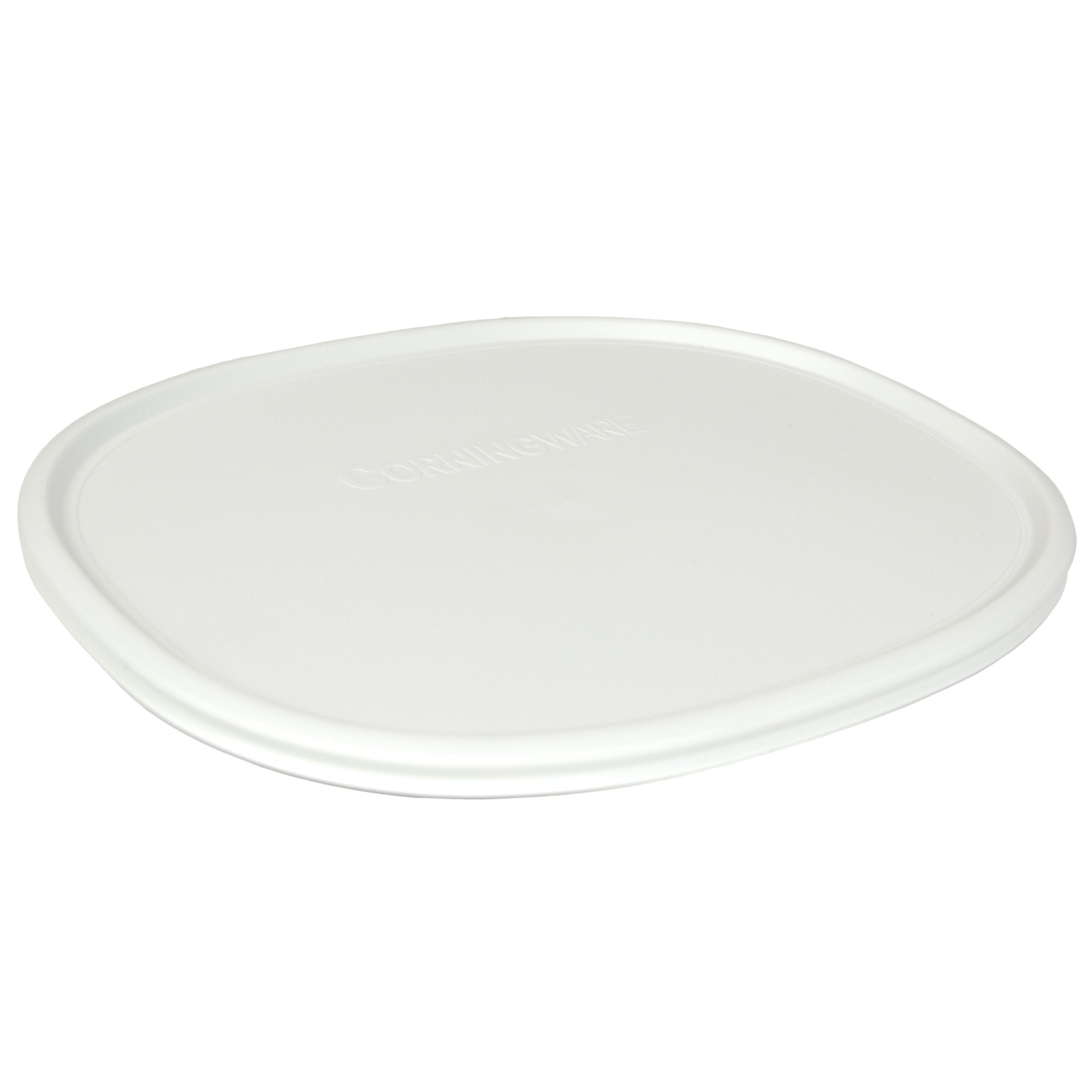 CorningWare F-2-PC tapa oval Frances White, limpieza segura en lavavajillas en la bandeja superior.