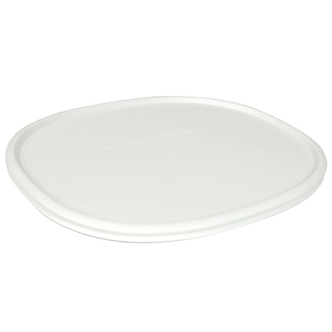 CorningWare F-2-PC tapa oval Frances White, limpieza segura en lavavajillas en la bandeja superior.