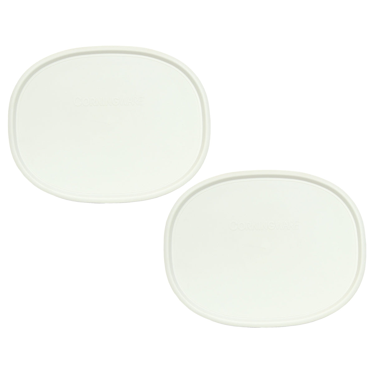CorningWare F-2-PC tapa oval Frances White para conservar alimentos en refrigerador.