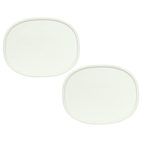 CorningWare F-2-PC tapa oval Frances White para conservar alimentos en refrigerador.